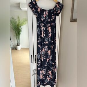 Navy Floral Maxi Dress